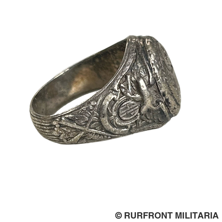 Wo1 Us Army Sterling Zilveren Ring 1917