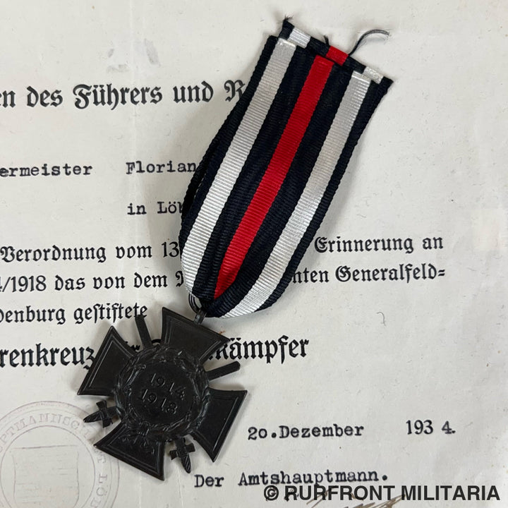 Ww1 militärpass set Florian Plewa Minenwerfer Bataillon 8 Westfront