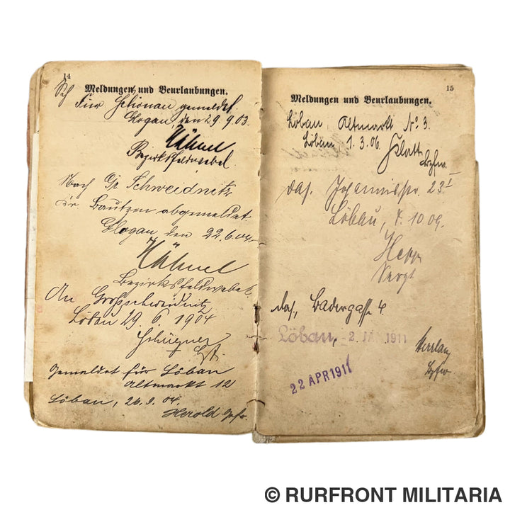 Ww1 militärpass set Florian Plewa Minenwerfer Bataillon 8 Westfront