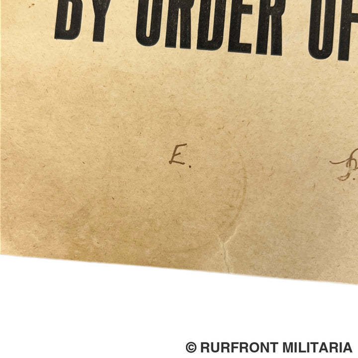 Zeldzaam WW2 Military Government ’Off Limits’ Sign 1945 Münster