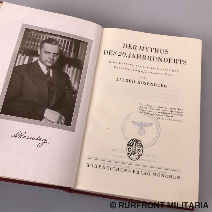 Boek Der Mythus Des 20. Jahrhunderts Alfred Rosenberg Tornisterausgabe Rood.