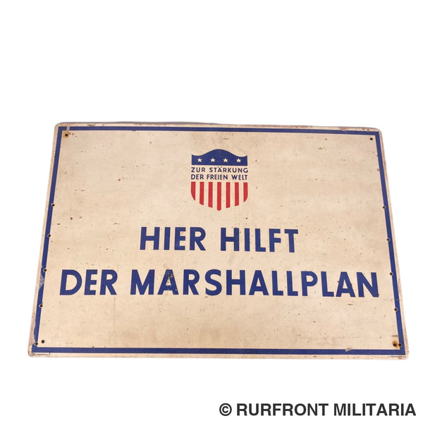 Bord Hier Hilft Der Marshallplan Uiterst Zeldzaam!