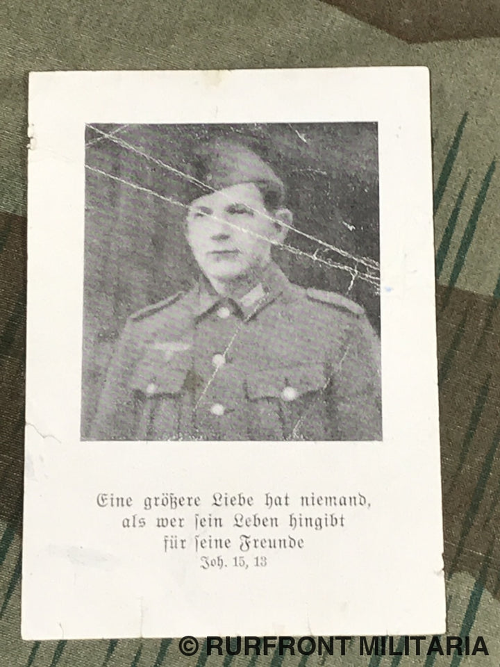 Death Card Josef Heubl Ss Grenadier
