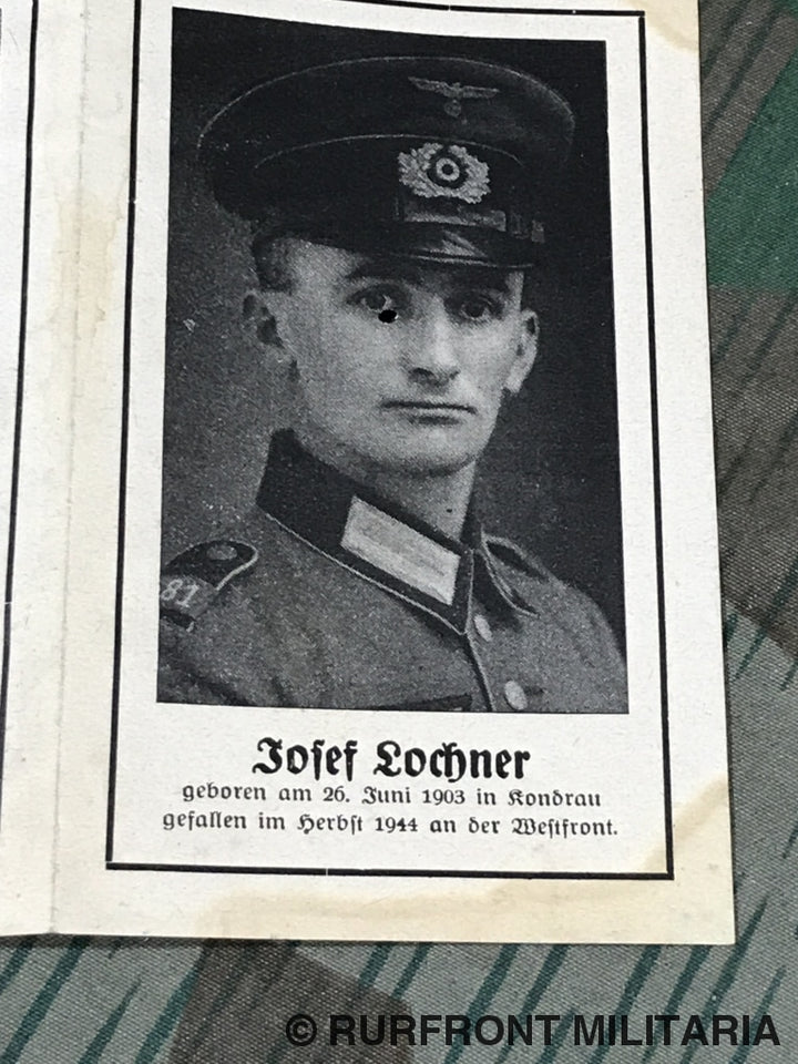 Death Card Josef Lochner België Lommel 3 Broers Zeldzaam!!