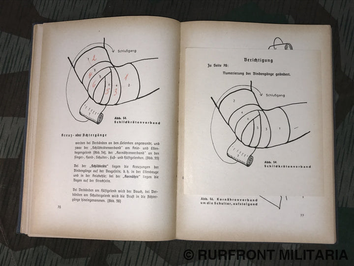Drk Amtliches Unterrichtsbuch Über Erste Hilfe 1938