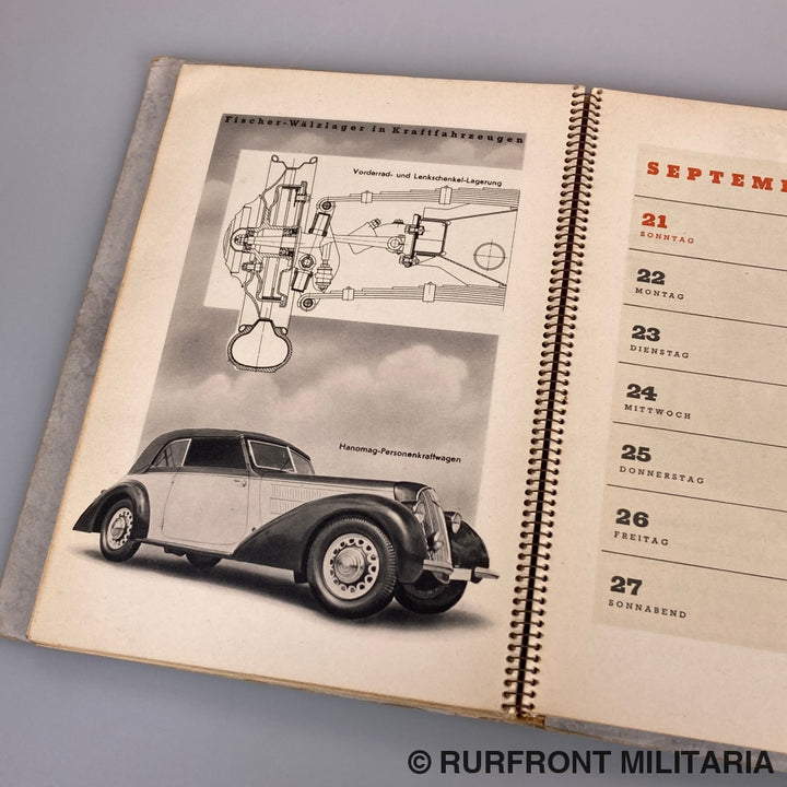 Fag Kugelfischer Kalender 1941
