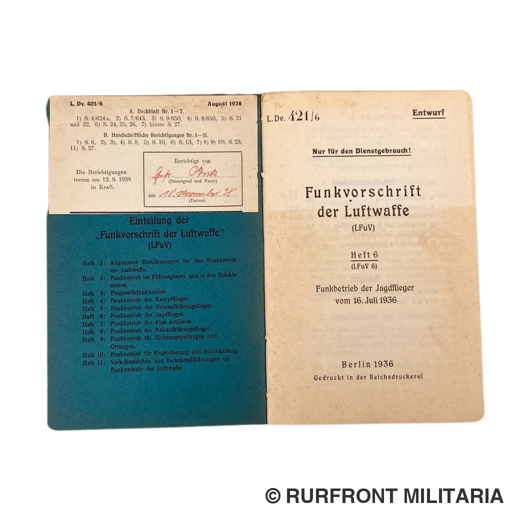 Funkvorschrift der Luftwaffe heft 6 funkbetrieb der jagdflieger