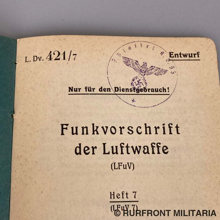 Funkvorschrift Der Luftwaffe Heft 7 Funkbetrieb Flakartillerie Kampfgeschwader 53 Legion Condor