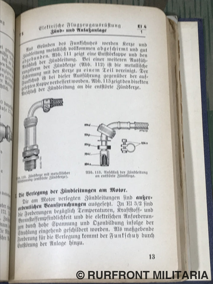 Luftwaffe Lehrblätter Technische Ausbildung Elektrische Ausrüstung.