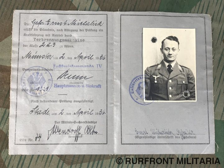 Luftwaffe Papierset Flugleiter Ernst Michalick