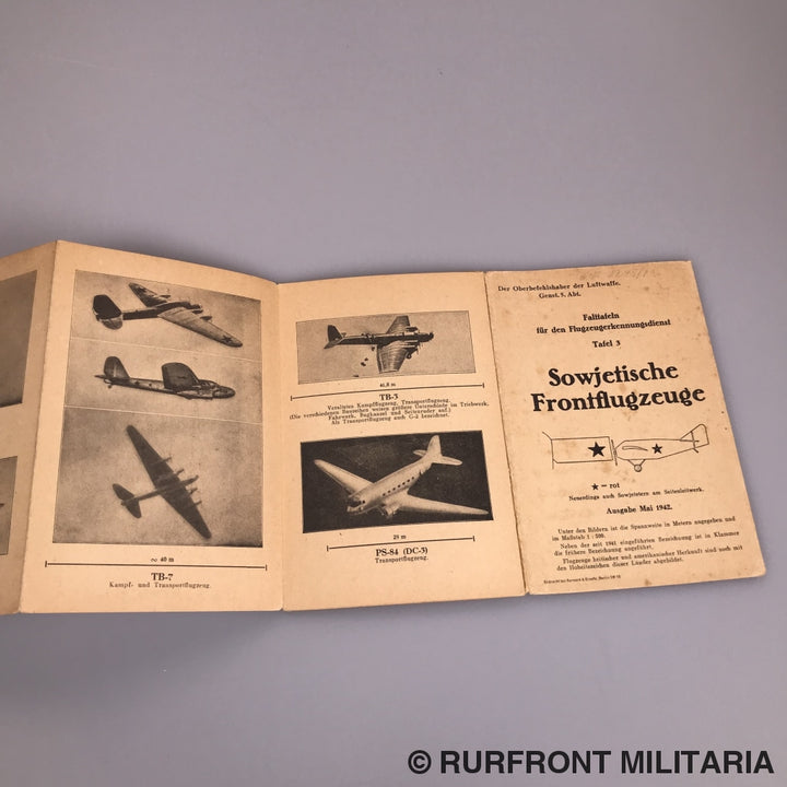 Luftwaffe Vouwkaart Sowjetische Frontflugzeuge