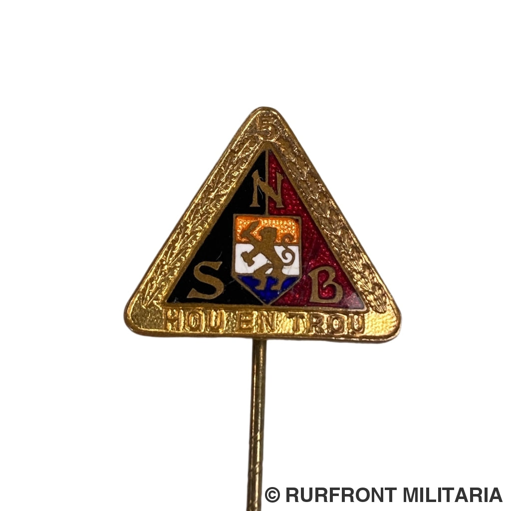 Nsb Triangular Pin Nsb five years membership pin no 4177 – Rurfront Militaria