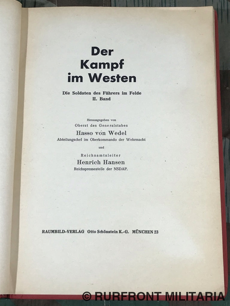 Raumbildalbum '' Der kampf im westen '' Red edition. – Rurfront Militaria