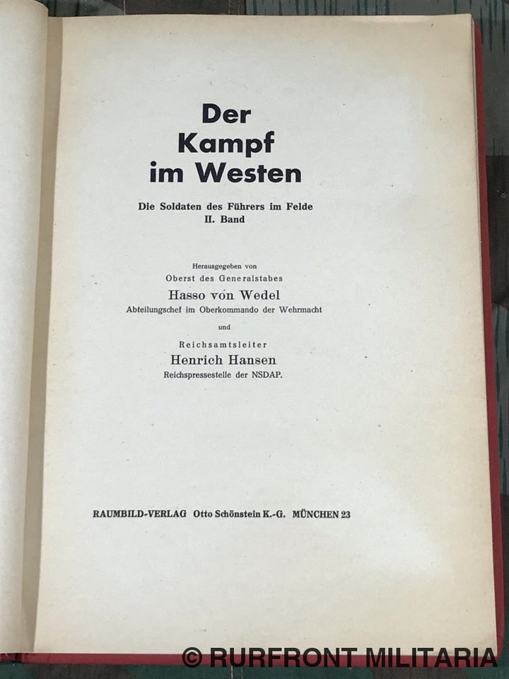 Raumbildalbum Der Kampf Im Westen Rode Uitvoering.