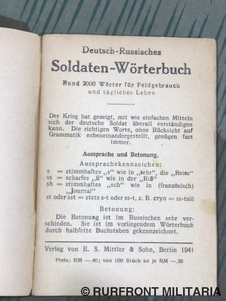 Soldatenwörterbuch Duits Russisch