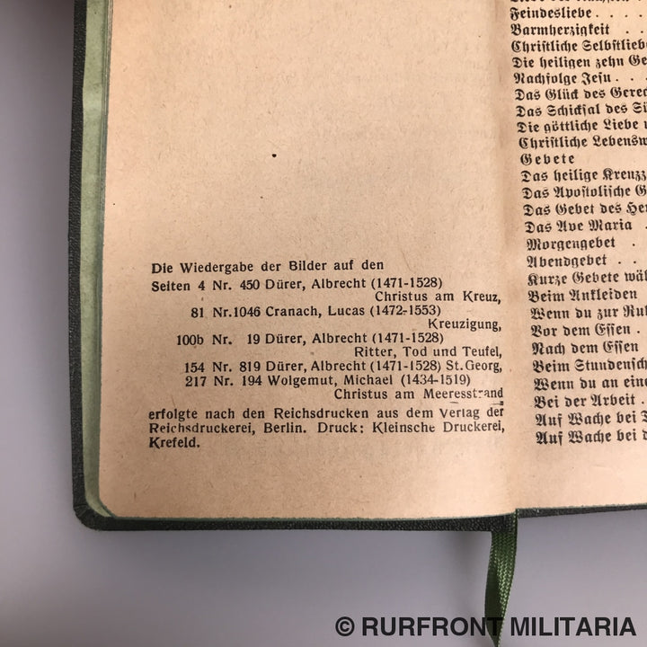Wehrmacht Katholisches Gebet Und Gesangbuch 1939