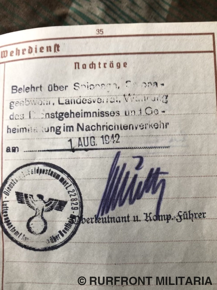 Wehrpass Gefreiter Richard Bösing Brigade Hermann Göring